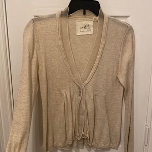 Angel of the North Tan Cardigan with Detailing